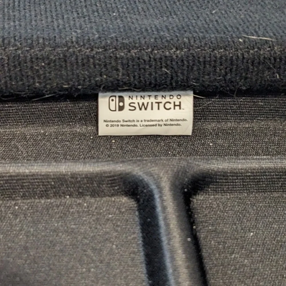 Official Nintendo Switch Travel Case Black Ballistic Nylon Hard Pad Carrying OEM